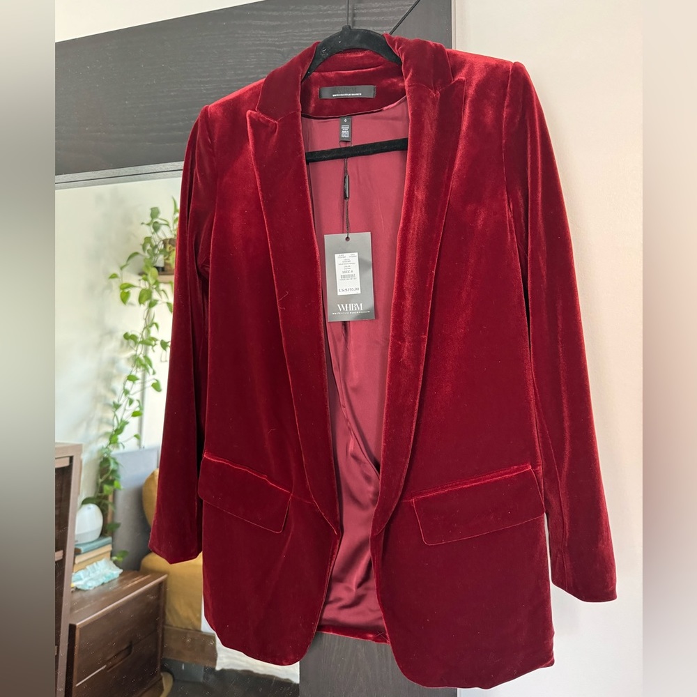 WHBM Velvet Blazer SIZE 0 NWT
